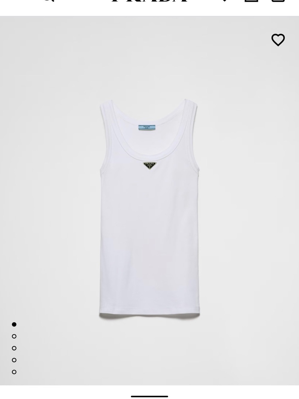 Prada White Logo Tee with Subtle Stitch Detail